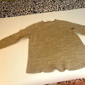 Tan chunky knit sweater size XL